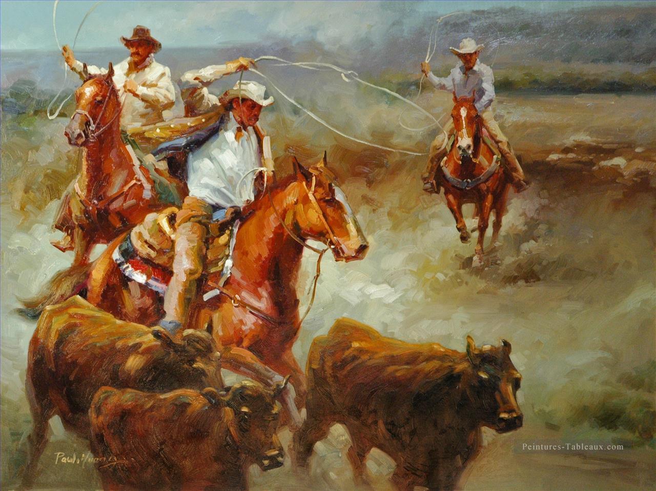 western cowboy original de chasser vous Peintures à l'huile